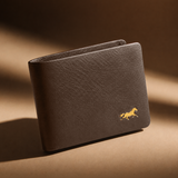 Men's Stitchless Leather Bifold Wallet : Tan Brown