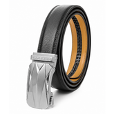 Men's Leather Ratchet Belt- Black