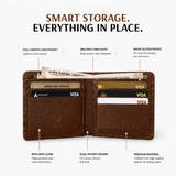 Men's Croco Embossed Leather Wallet : Dark Brown Croco
