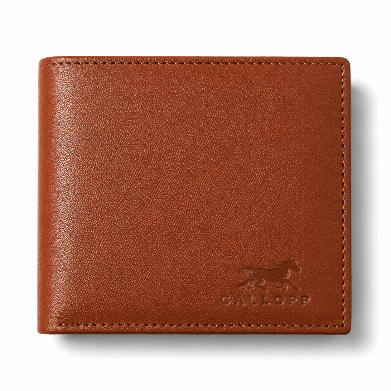 Men's Classic Leather Bifold Wallet : Tan Brown