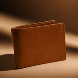 Men's Classic Leather Bifold Wallet : Tan Brown