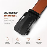 Men's Leather Ratchet Belt- Tan