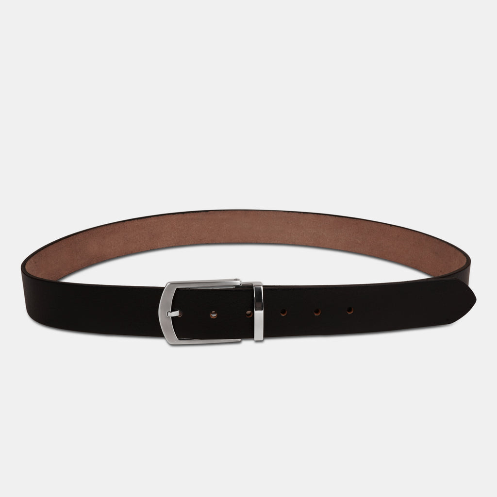 GALLOPP, 100% genuine Leather Formal Belt For Men with buckle made of stainless steel (Color-Black|GMB-02| 46 inches length|| Waist upto -40 inches)