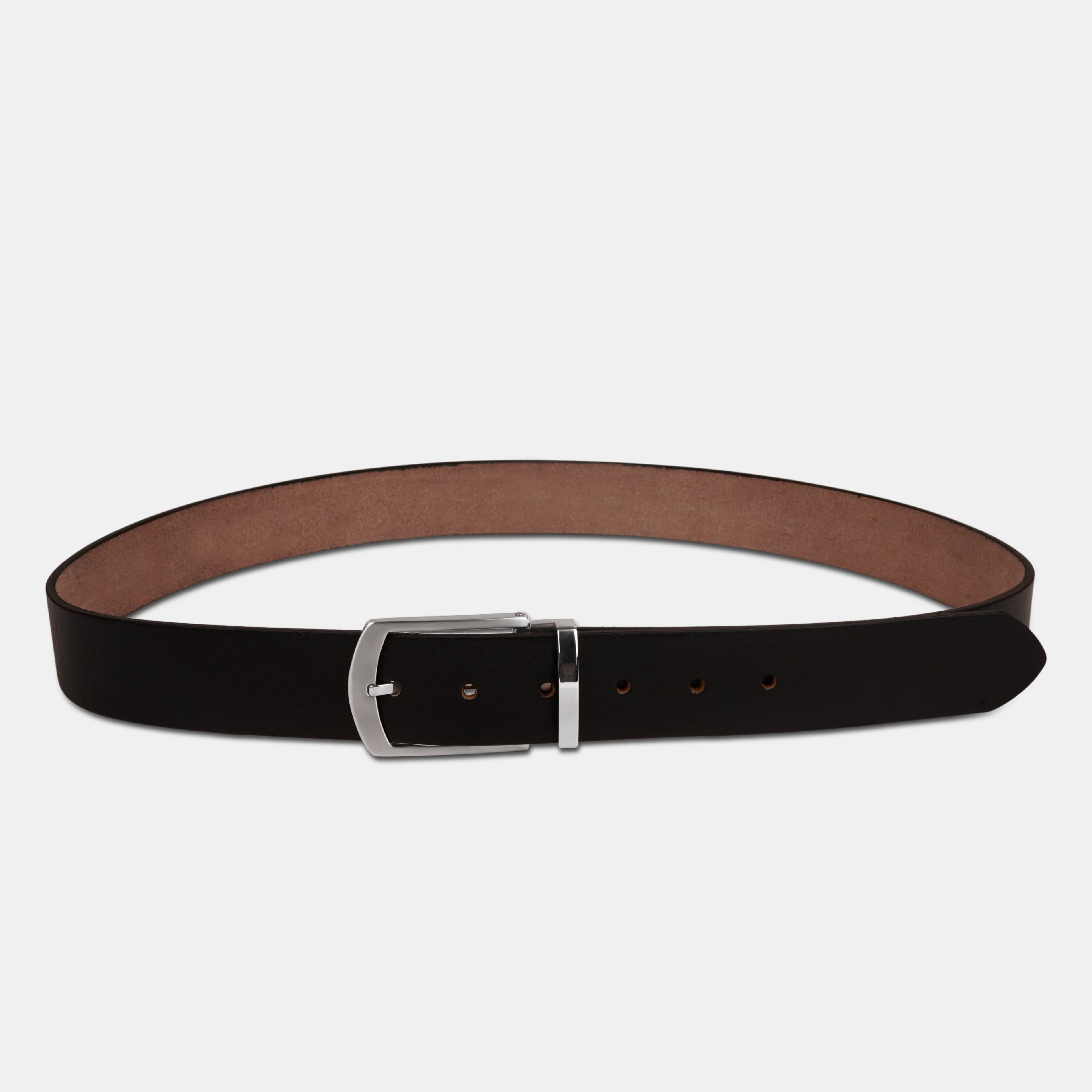 GALLOPP, 100% genuine Leather Formal Belt For Men with buckle made of stainless steel (Color-Black|GMB-02| 46 inches length|| Waist upto -40 inches)