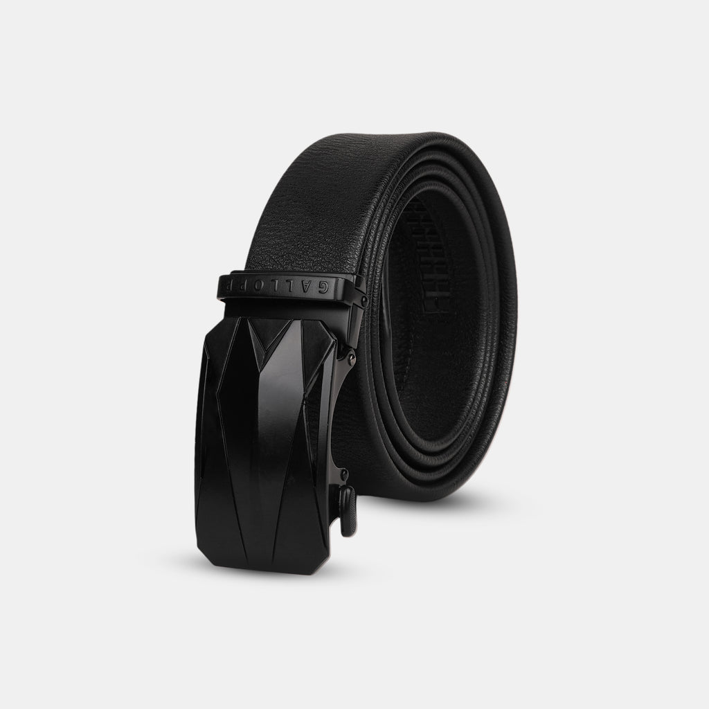 GALLOPP BURLEY Belts For Men Leather Original (Adjustable Fits Up to 44 Inch Waist) Ratchet Straps, Unique Magnetic Auto-lock Buckle Branded Belts For Men Leather Original with PVD coating for anti scratch