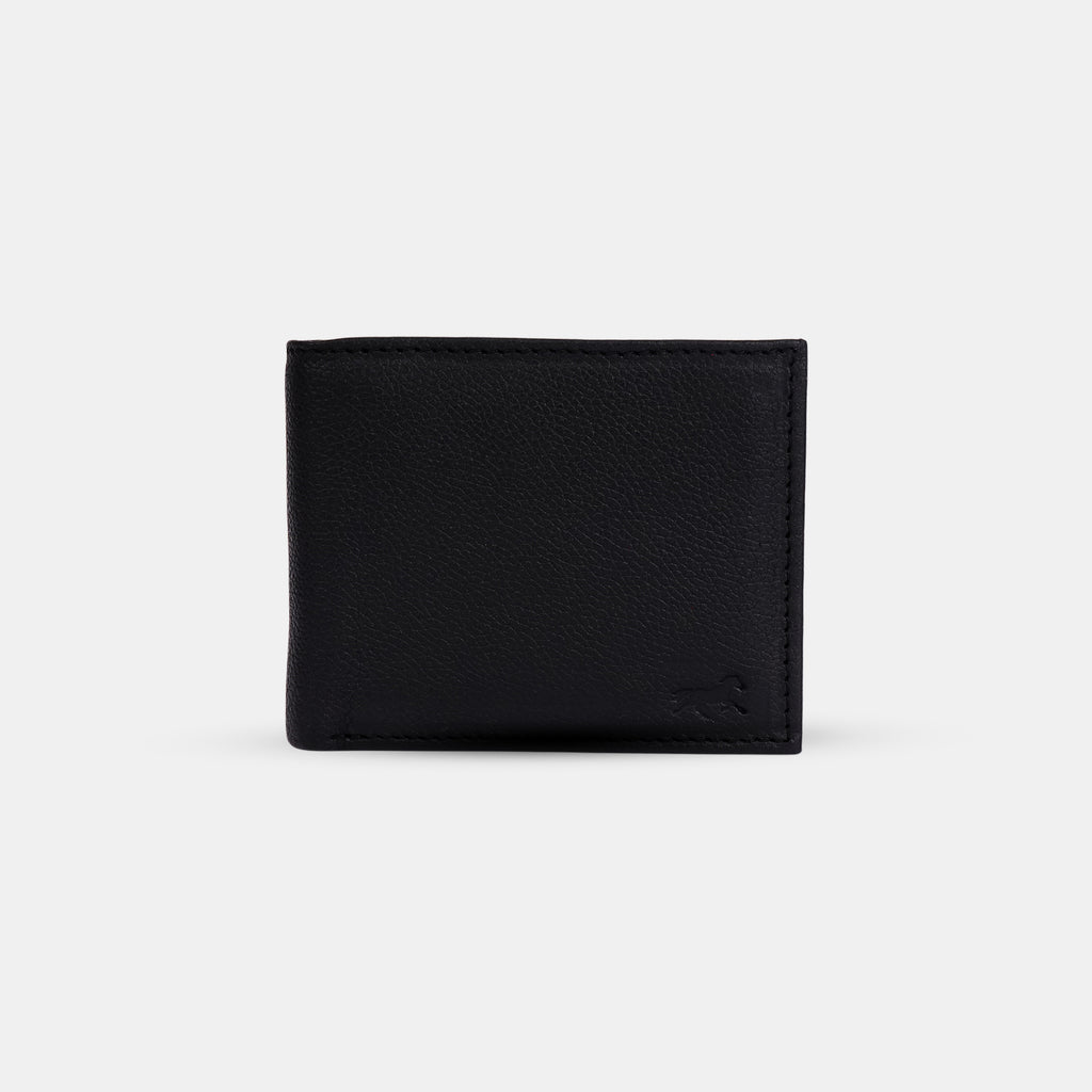 GALLOPP Black Leather Men's Wallet
